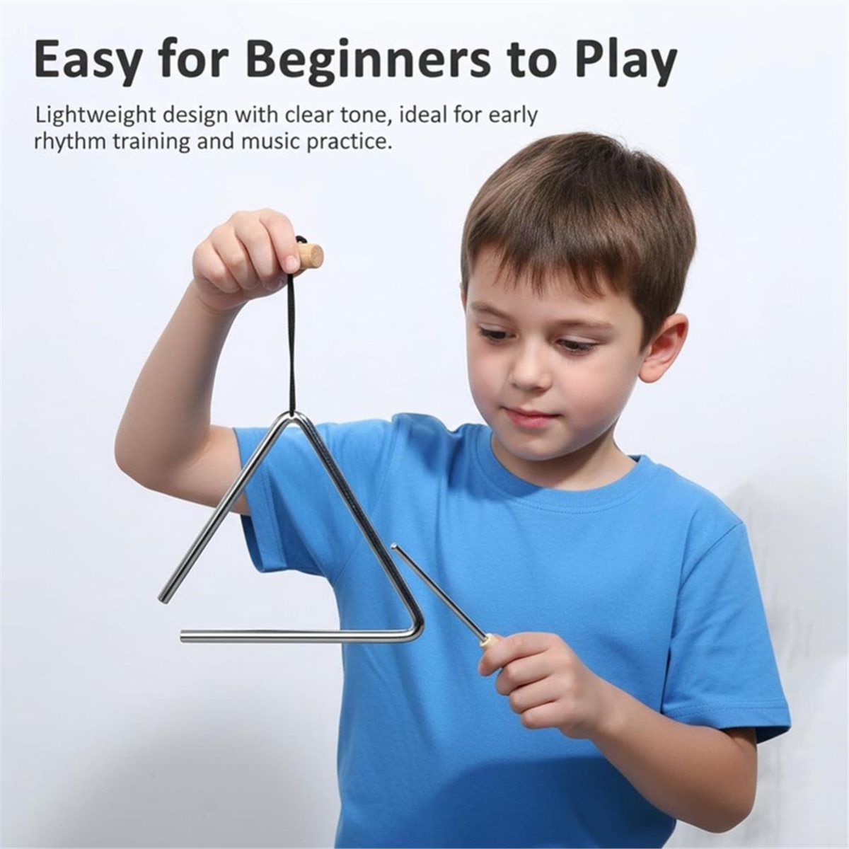 Triangle Beater Music - B72ABG 2PCS 6 Inch Triangle Musical