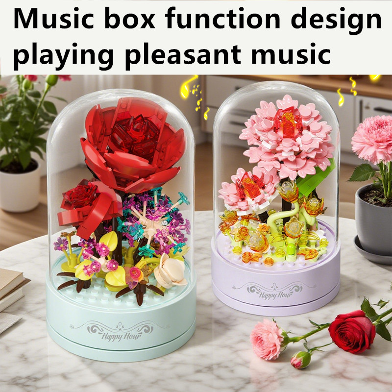 Building Block Music Box Flowe - Musical Instrument Park ulasan dan harga