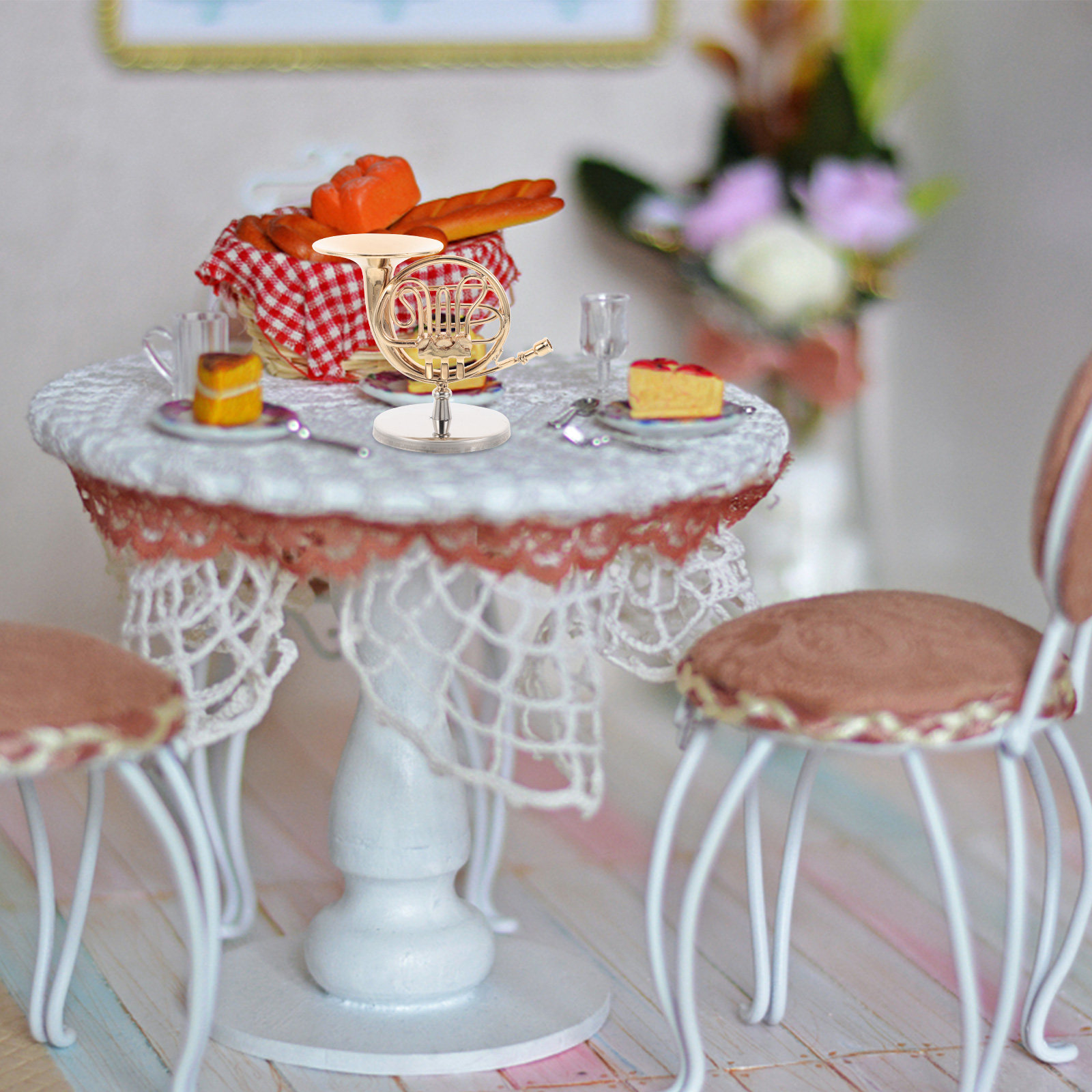 Realistic Miniature French Hor - Musical Instrument French ulasan dan harga