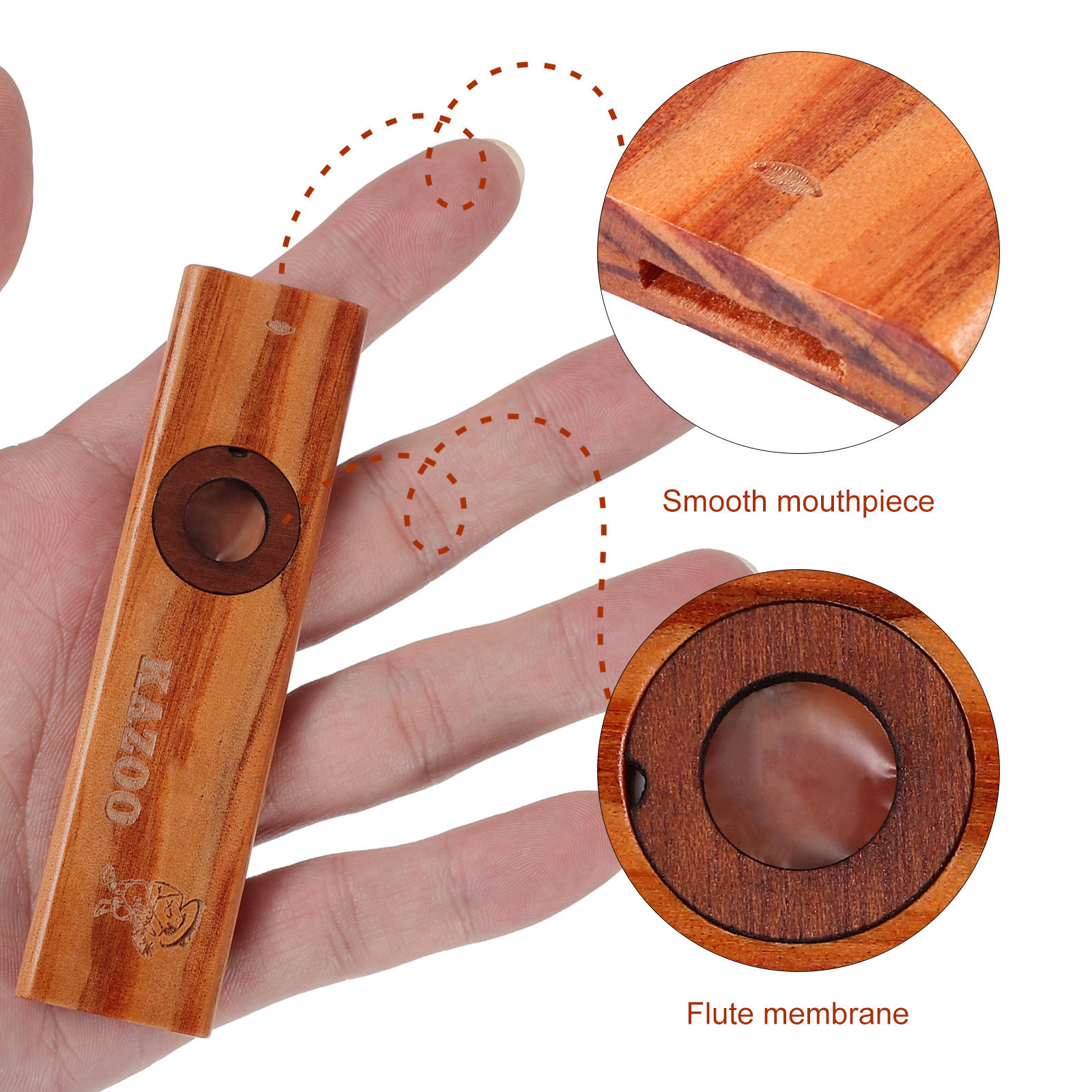 1Set Wooden Kazoo Flute Premiu - Musical Instrument Easy To Learn For Adults ulasan dan harga