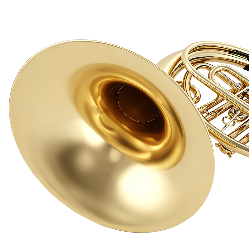 French Horn With Four Keys Lac - Musical Instrument French ulasan dan harga