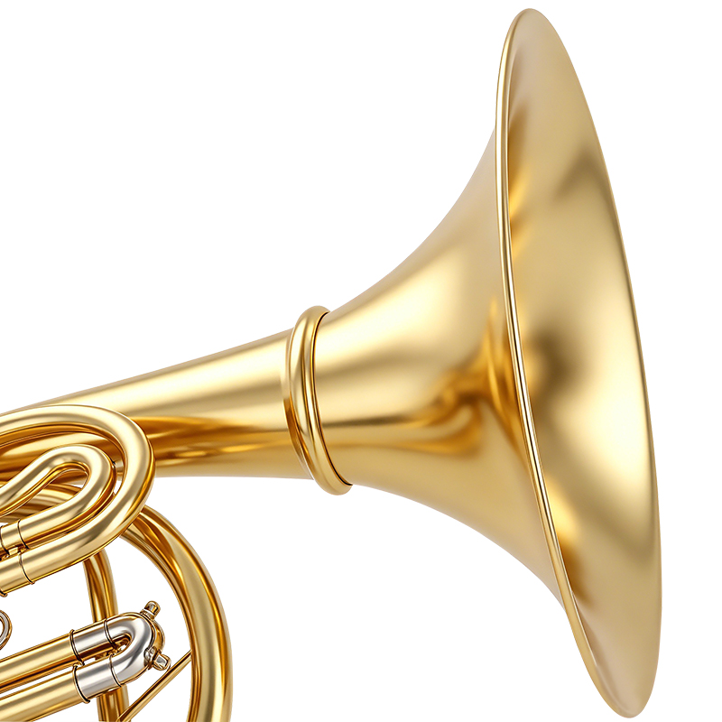 French Horn With Four Keys Lac - Musical Instrument French ulasan dan harga