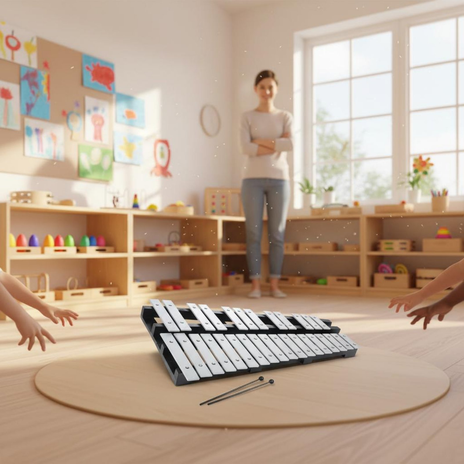 Aluminum Bar Xylophone with Ca - Musical Instrument Park ulasan dan harga