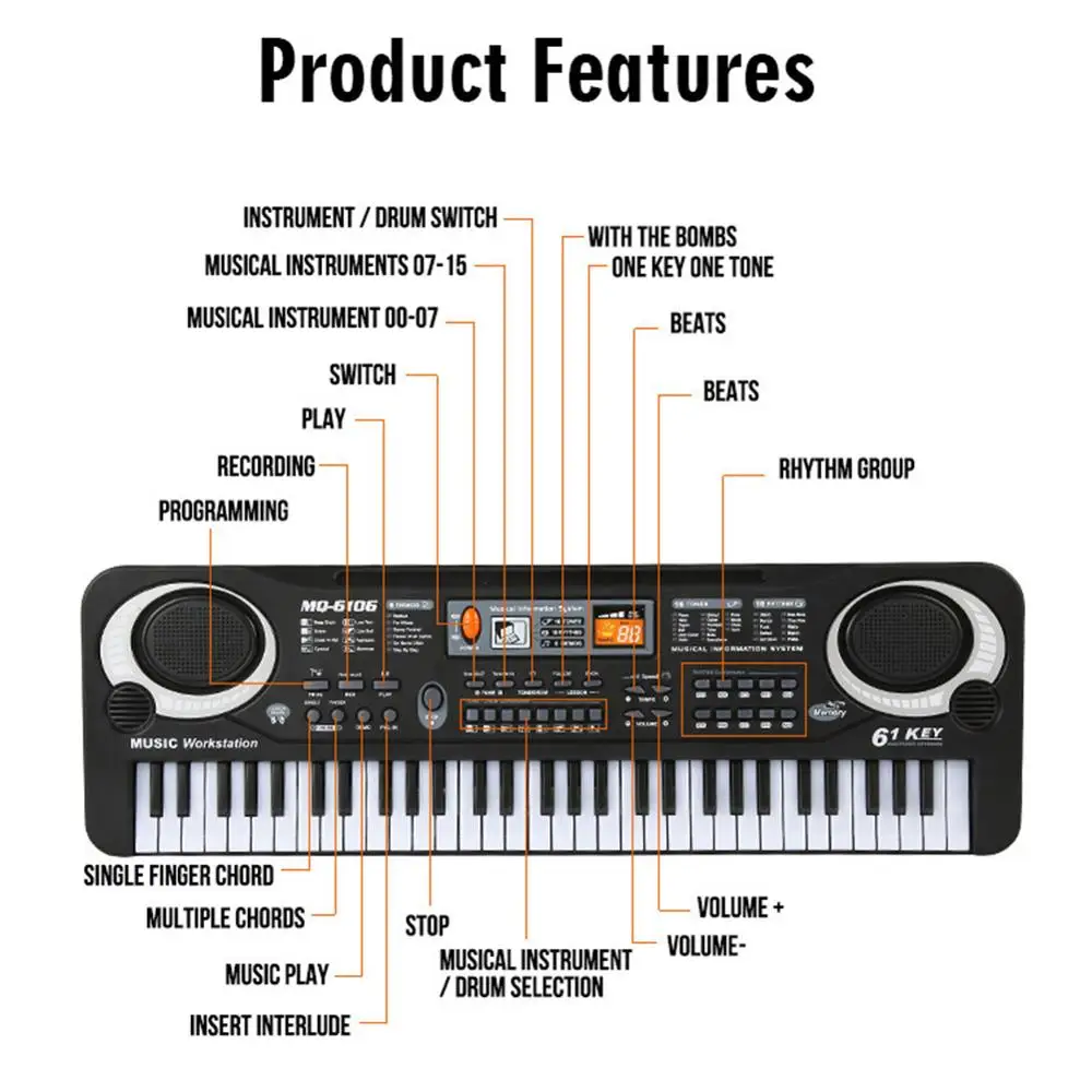 Kids Electronic Piano Keyboard - A Musical Instrument With Keys ulasan dan harga